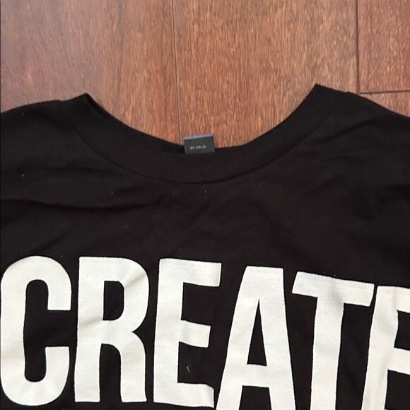 Aspire and Create Unisex Black 'Create Music' Graphic Tee, Size Small, NWOT - Picture 3 of 7